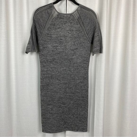Halston Heritage Heather Gray Fitted Sweater Dress Sz.M NWT - Picture 10 of 15